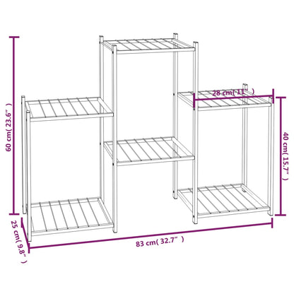 Portafiori 83x25x60 cm Ferro Nero - homemem39
