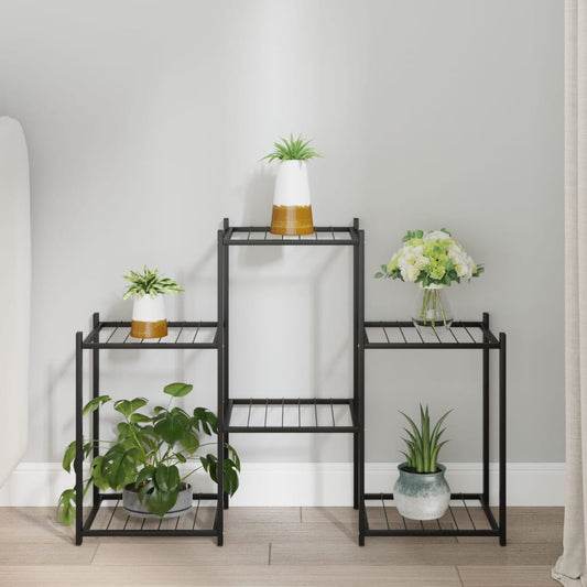 Portafiori 83x25x60 cm Ferro Nero - homemem39