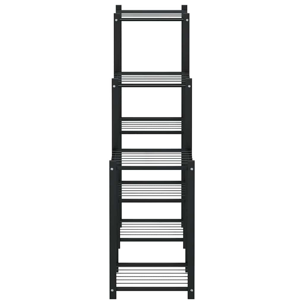 Portafiori 83x25x80 cm Nero in Ferro
