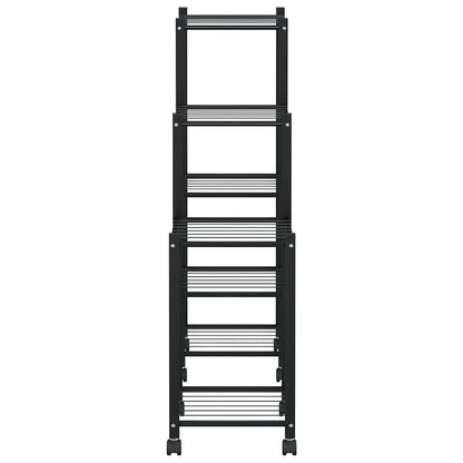 Portafiori con Ruote 83x25x83,5 cm Ferro Nero