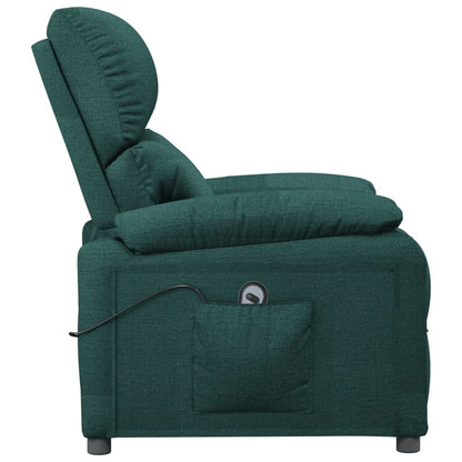 Poltrona Elettrica Reclinabile Verde Scuro in Tessuto | homemem39