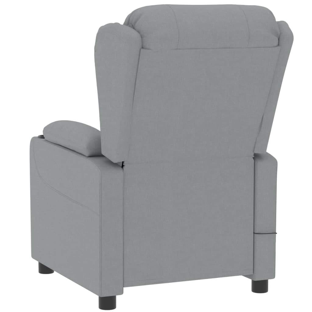 Poltrona Elettrica Reclinabile Grigio Chiaro in Tessuto | homemem39