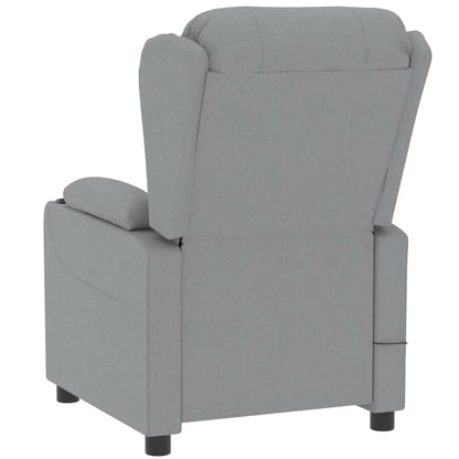 Poltrona Elettrica Reclinabile Grigio Chiaro in Tessuto | homemem39