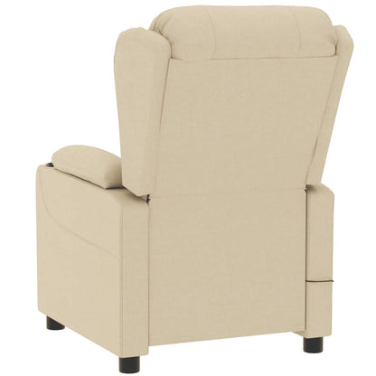 Poltrona Elettrica Reclinabile Crema in Tessuto | homemem39