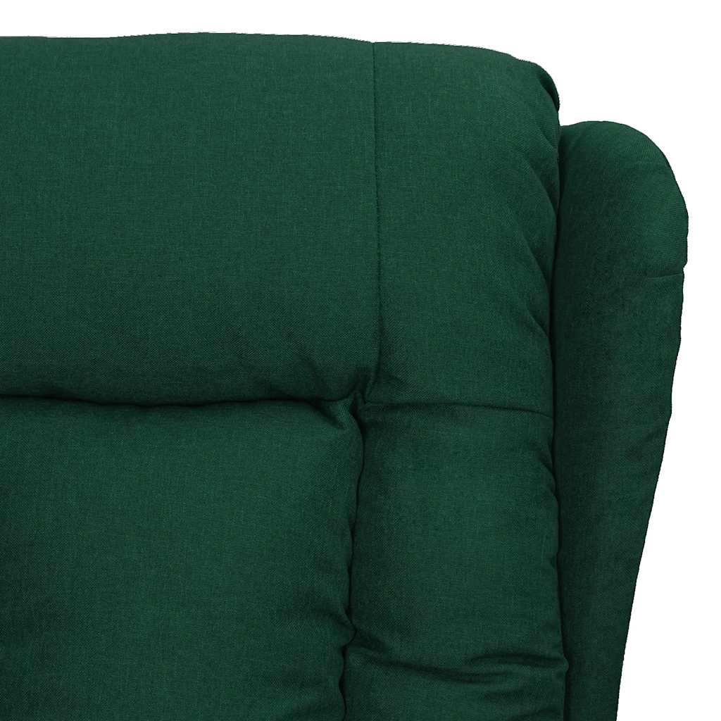 Poltrona Massaggiante Elettrica Verde Scuro in Tessuto | homemem39