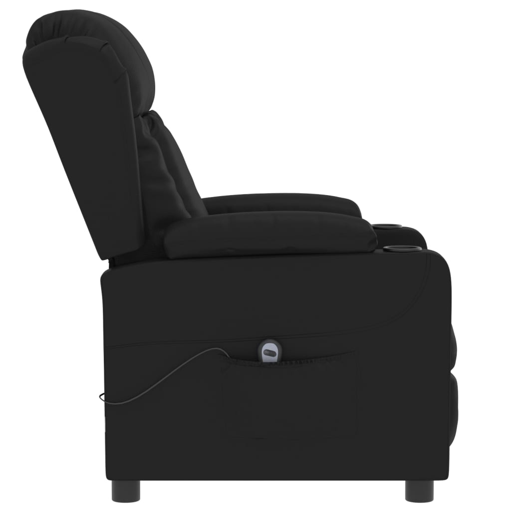 Poltrona Reclinabile Elettrica Nera in Similpelle | homemem39
