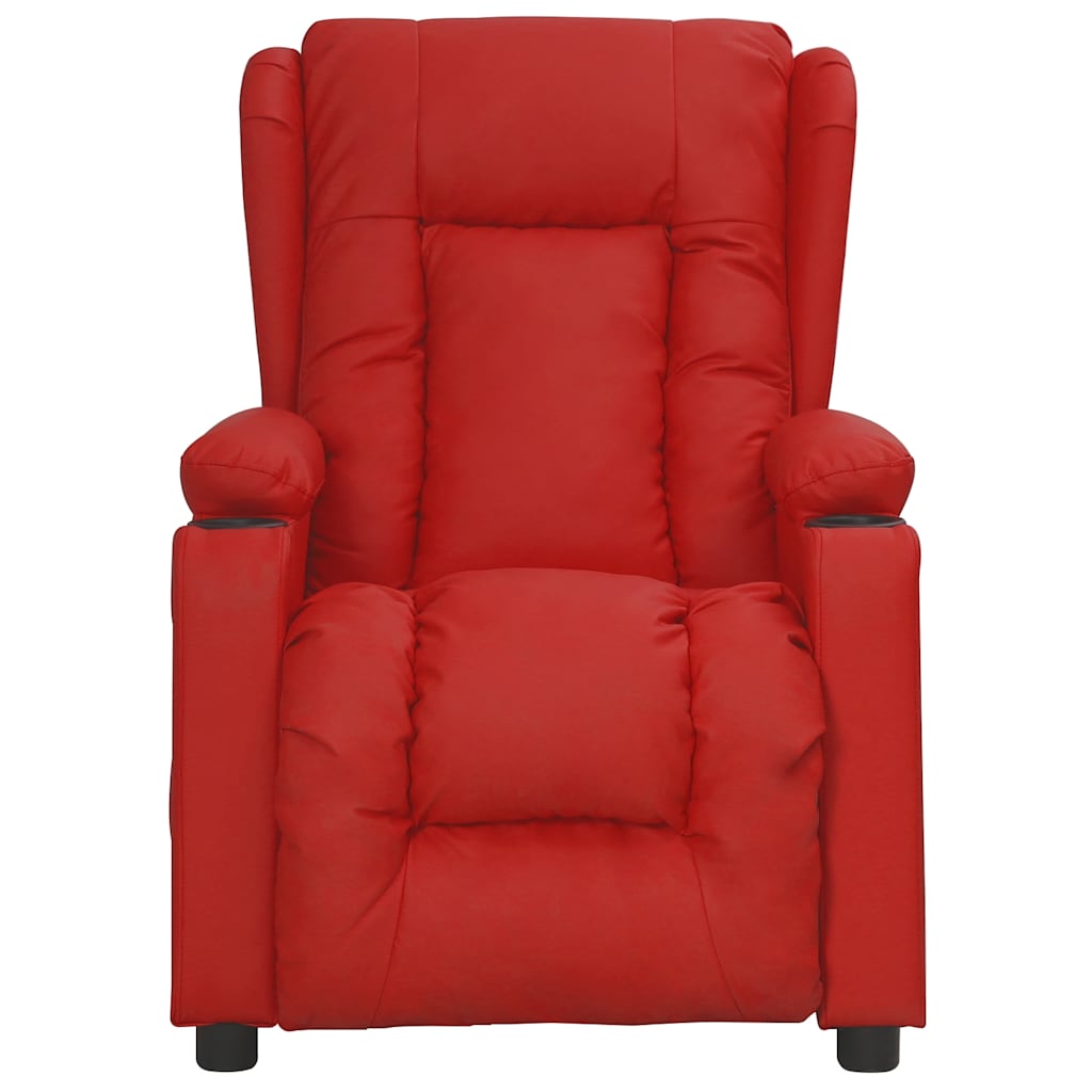 Poltrona Massaggio Elettrica Rosso Vino Similpelle | homemem39