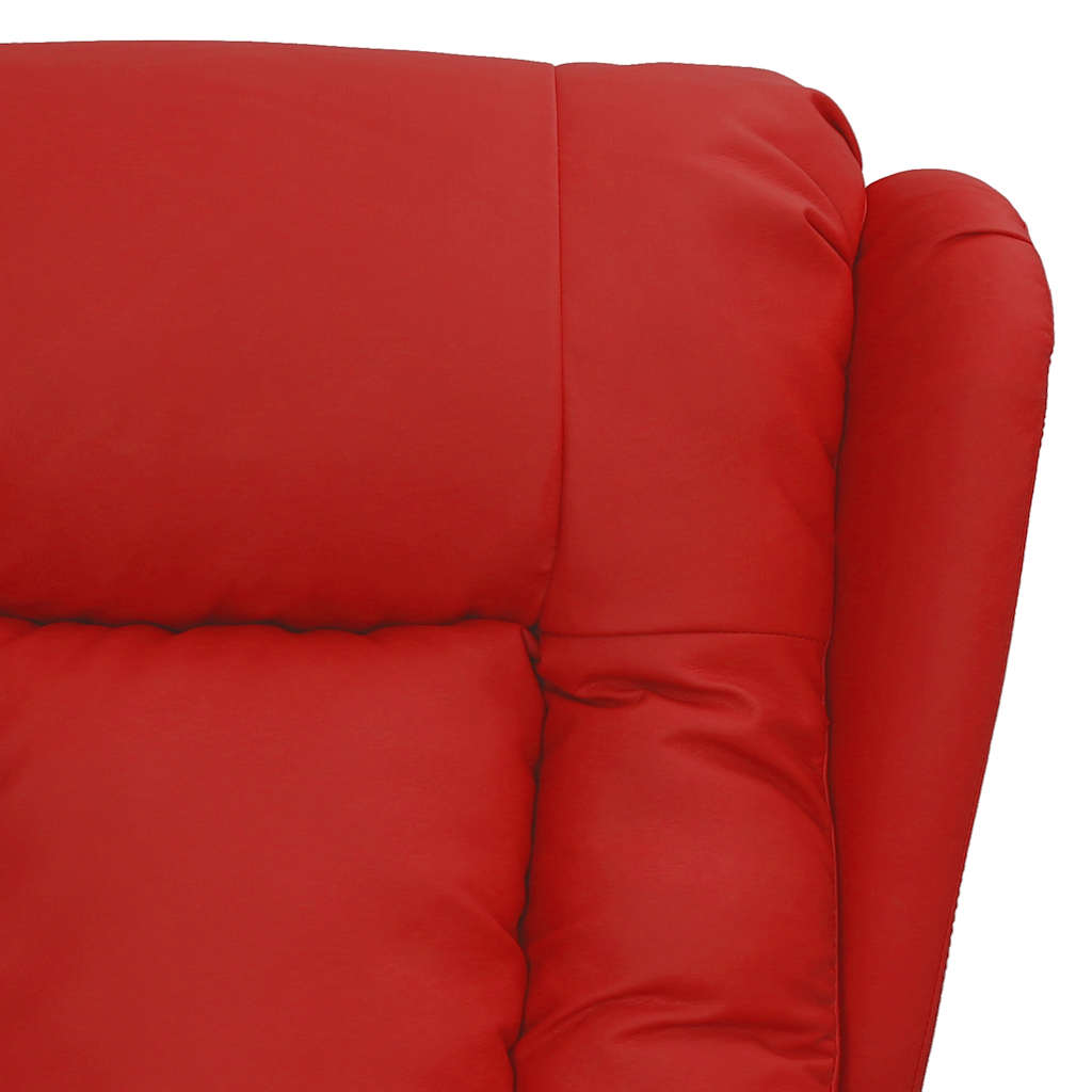 Poltrona Massaggio Elettrica Rosso Vino Similpelle | homemem39