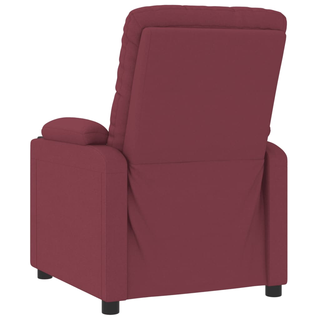 Poltrona Elettrica Reclinabile Rosso Vino in Tessuto | homemem39