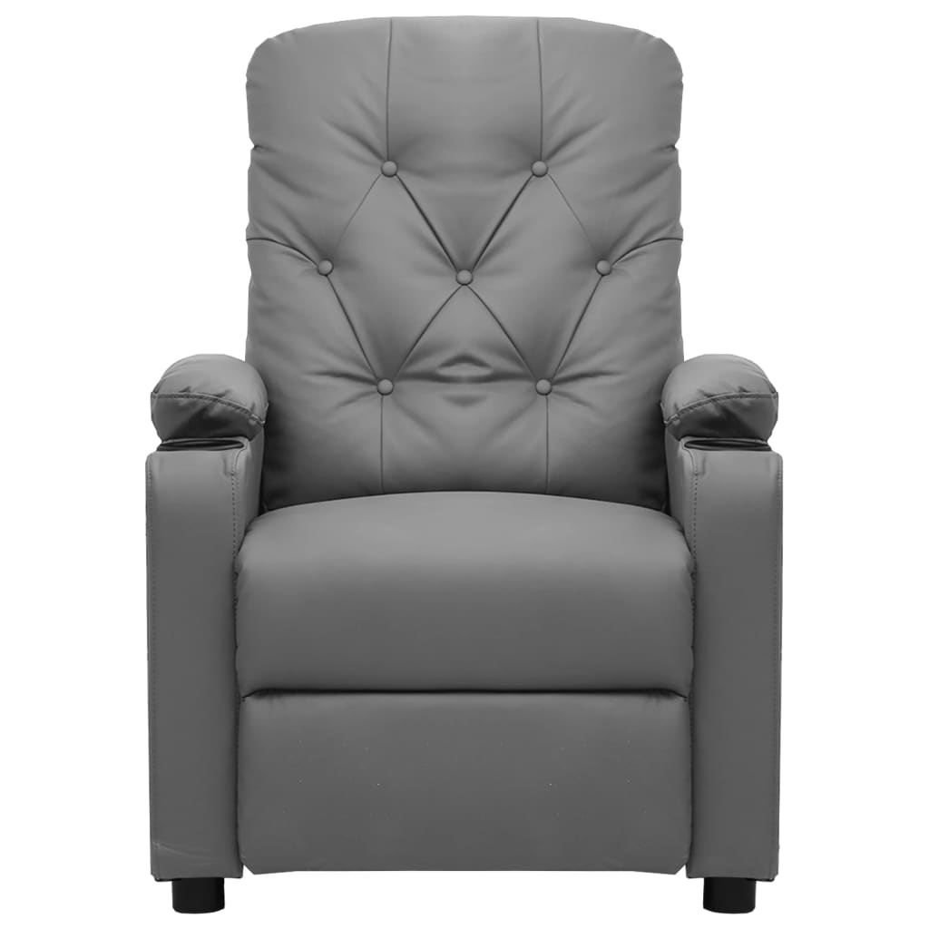 Poltrona Massaggiante Elettrica Grigio Similpelle | homemem39