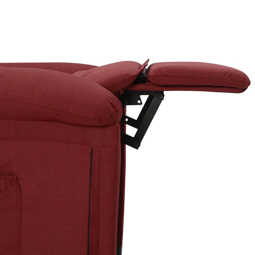 Poltrona Massaggiante Elettrica Rosso Vino in Tessuto | homemem39