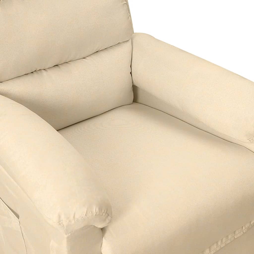 Poltrona Massaggiante Elettrica Crema in Tessuto | homemem39