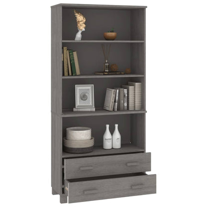 Credenza HAMAR in Legno Massello di Pino Grigio Chiaro - homemem39
