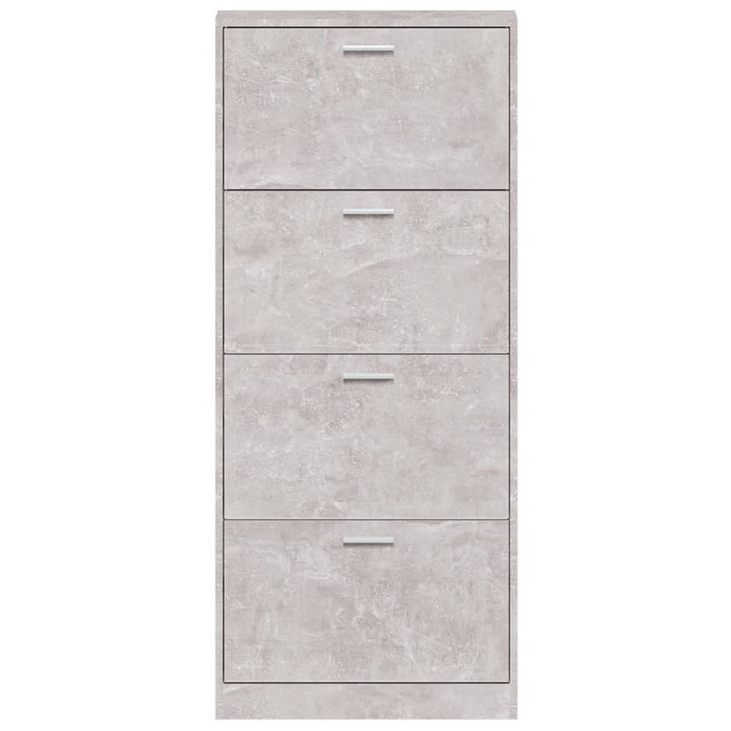 Scarpiera Grigio Cemento 59x17x150 cm in Legno Multistrato