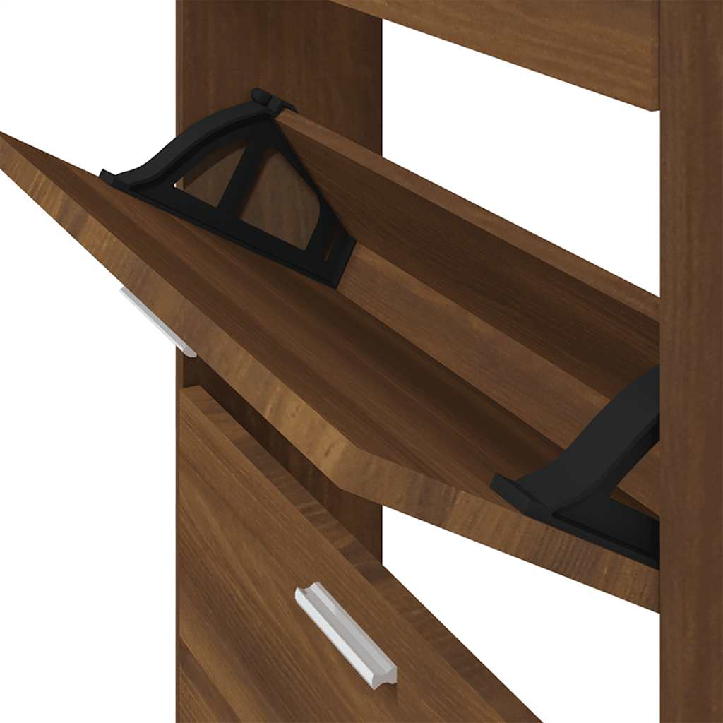 Scarpiera Rovere Marrone 59x17x150 cm in Legno Multistrato | homemem39