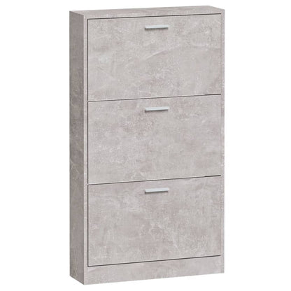 Scarpiera Grigio Cemento 59x17x108 cm in Legno Multistrato - homemem39