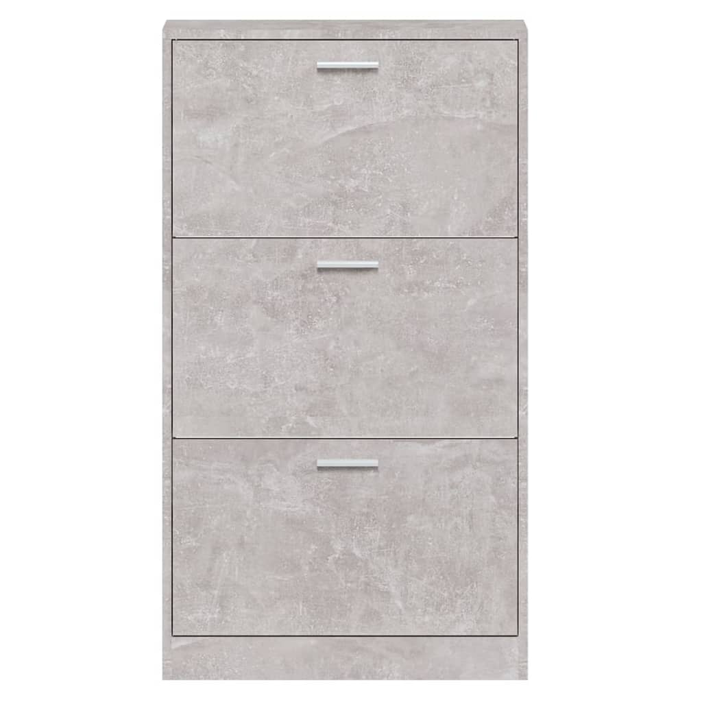 Scarpiera Grigio Cemento 59x17x108 cm in Legno Multistrato - homemem39