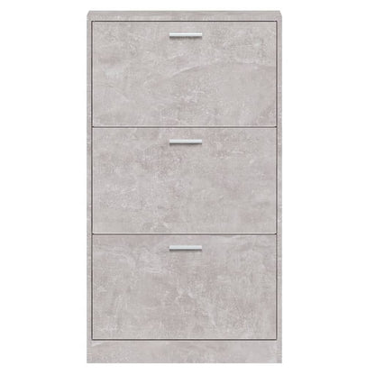 Scarpiera Grigio Cemento 59x17x108 cm in Legno Multistrato - homemem39