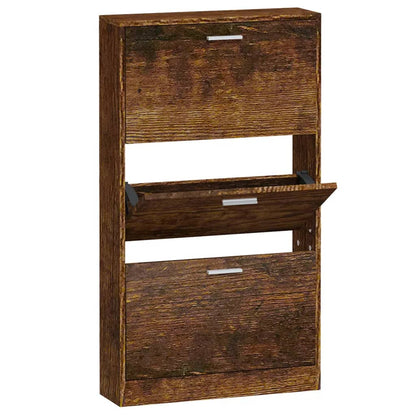 Scarpiera Rovere Fumo 59x17x108 cm in Legno Multistrato - homemem39