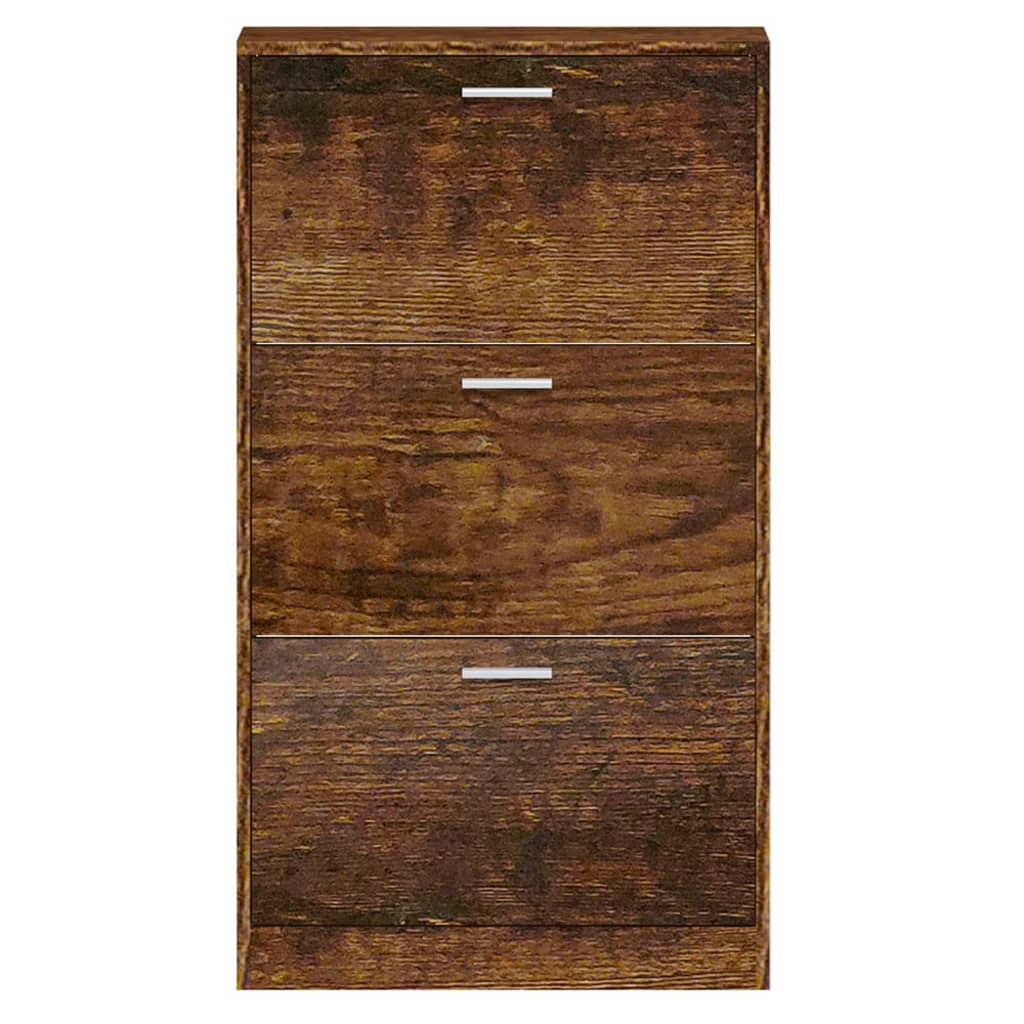 Scarpiera Rovere Fumo 59x17x108 cm in Legno Multistrato - homemem39
