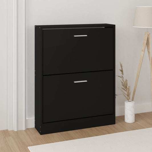 Scarpiera Nero 59x17x81 cm in Legno Multistrato - homemem39