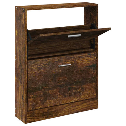 Scarpiera Rovere Fumo 59x17x81 cm in Legno Multistrato - homemem39