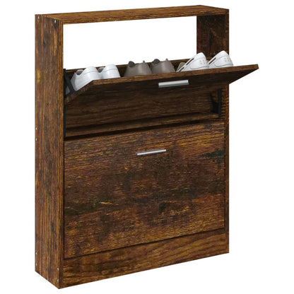 Scarpiera Rovere Fumo 59x17x81 cm in Legno Multistrato - homemem39