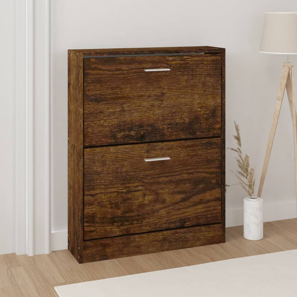 Scarpiera Rovere Fumo 59x17x81 cm in Legno Multistrato - homemem39