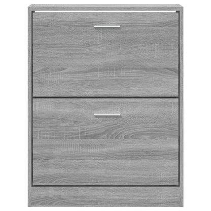 Scarpiera Grigio Sonoma 59x17x81 cm in Legno Multistrato - homemem39