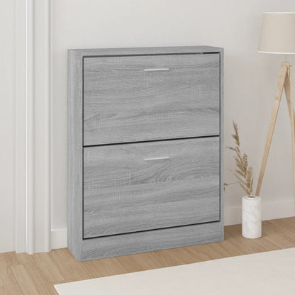 Scarpiera Grigio Sonoma 59x17x81 cm in Legno Multistrato - homemem39