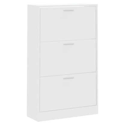 Scarpiera Bianca 63x24x103 cm in Legno Multistrato - homemem39