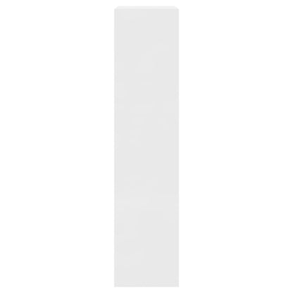Scarpiera Bianco Lucido 63x24x103 cm in Legno Multistrato