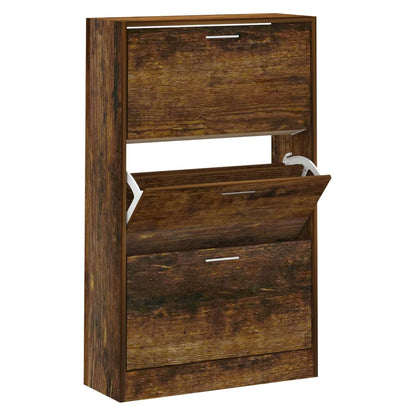Scarpiera Rovere Fumo 63x24x103 cm in Legno Multistrato - homemem39