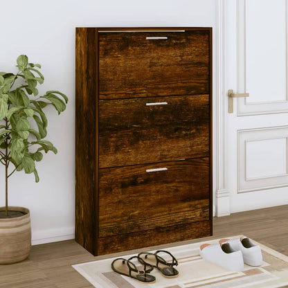 Scarpiera Rovere Fumo 63x24x103 cm in Legno Multistrato - homemem39