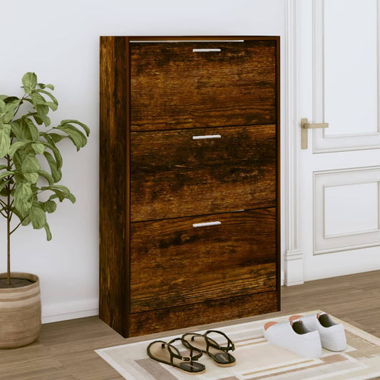 Scarpiera Rovere Fumo 63x24x103 cm in Legno Multistrato - homemem39