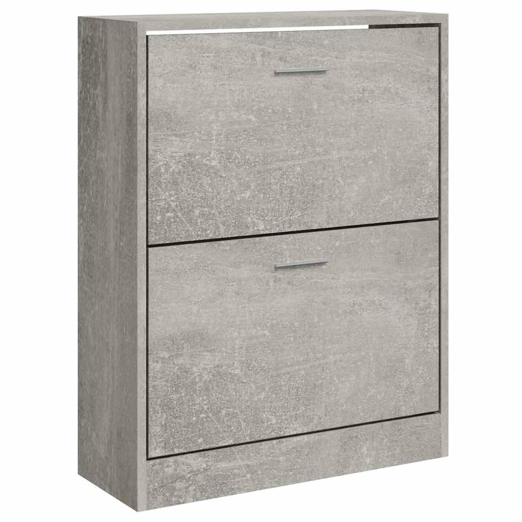Scarpiera Grigio Cemento 63x24x81 cm in Legno Multistrato | homemem39