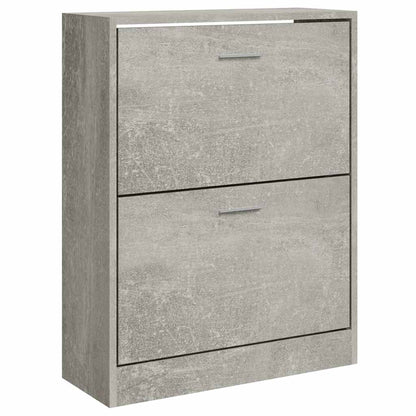 Scarpiera Grigio Cemento 63x24x81 cm in Legno Multistrato | homemem39