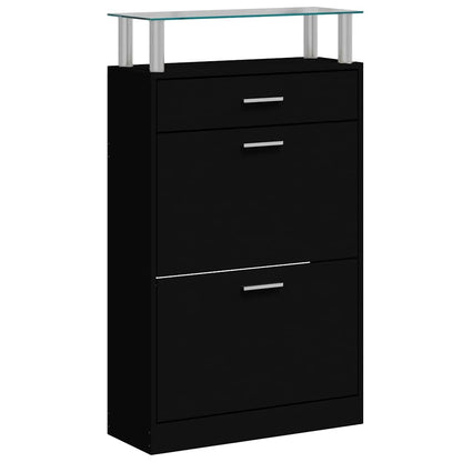 Scarpiera Nera in legno multistrato