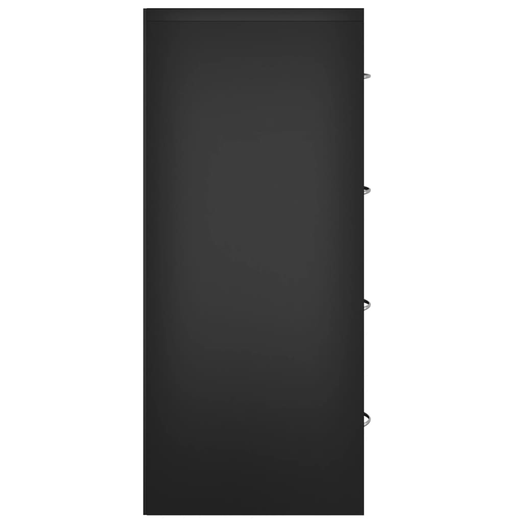 Credenza con 4 Cassetti 60x30,5x71 cm Nera - homemem39