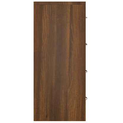 Credenza con 4 Cassetti 60x30,5x71 cm Rovere marrone | homemem39