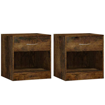 Comodini 2pz con Cassetto Rovere Fumo | homemem39