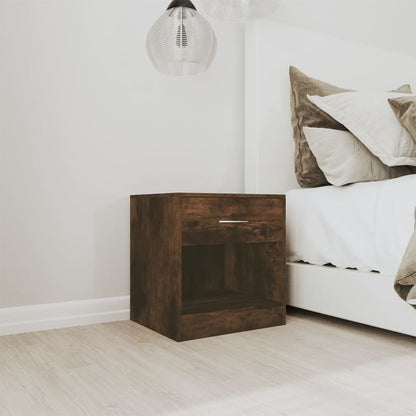 Comodini 2pz con Cassetto Rovere Fumo | homemem39