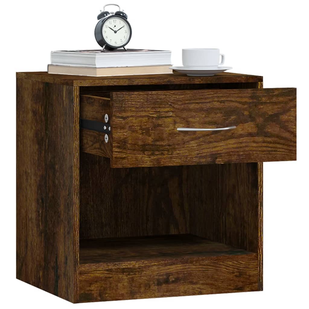 Comodini 2pz con Cassetto Rovere Fumo | homemem39