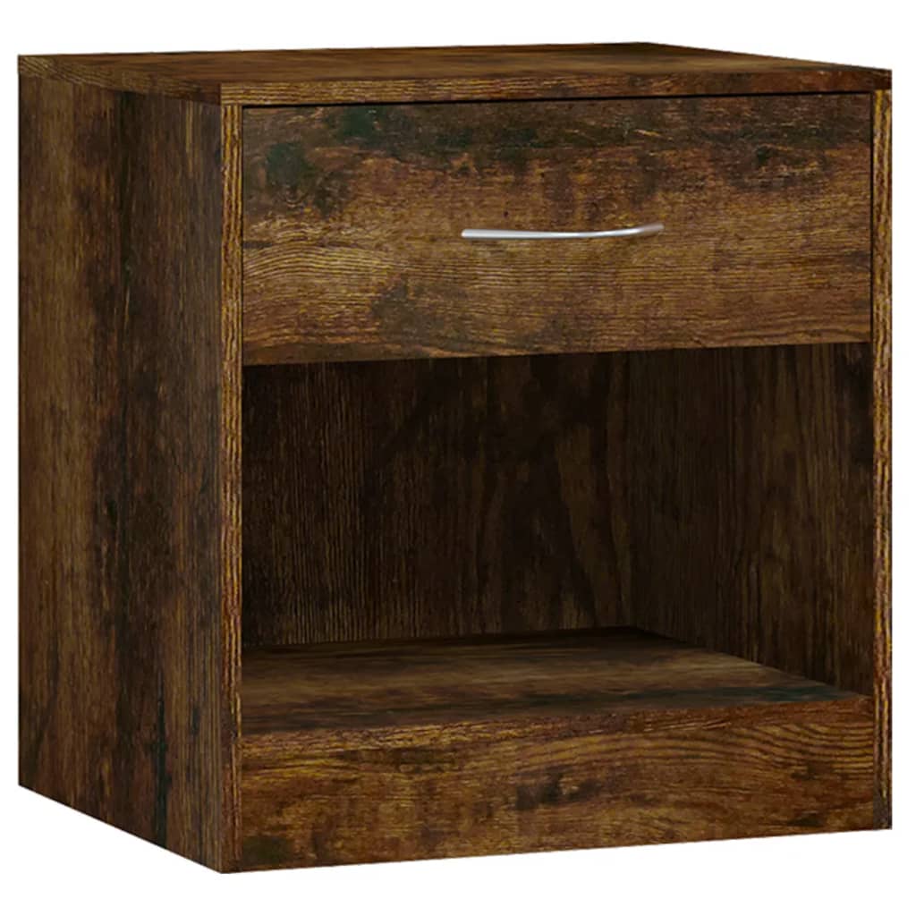 Comodini 2pz con Cassetto Rovere Fumo | homemem39