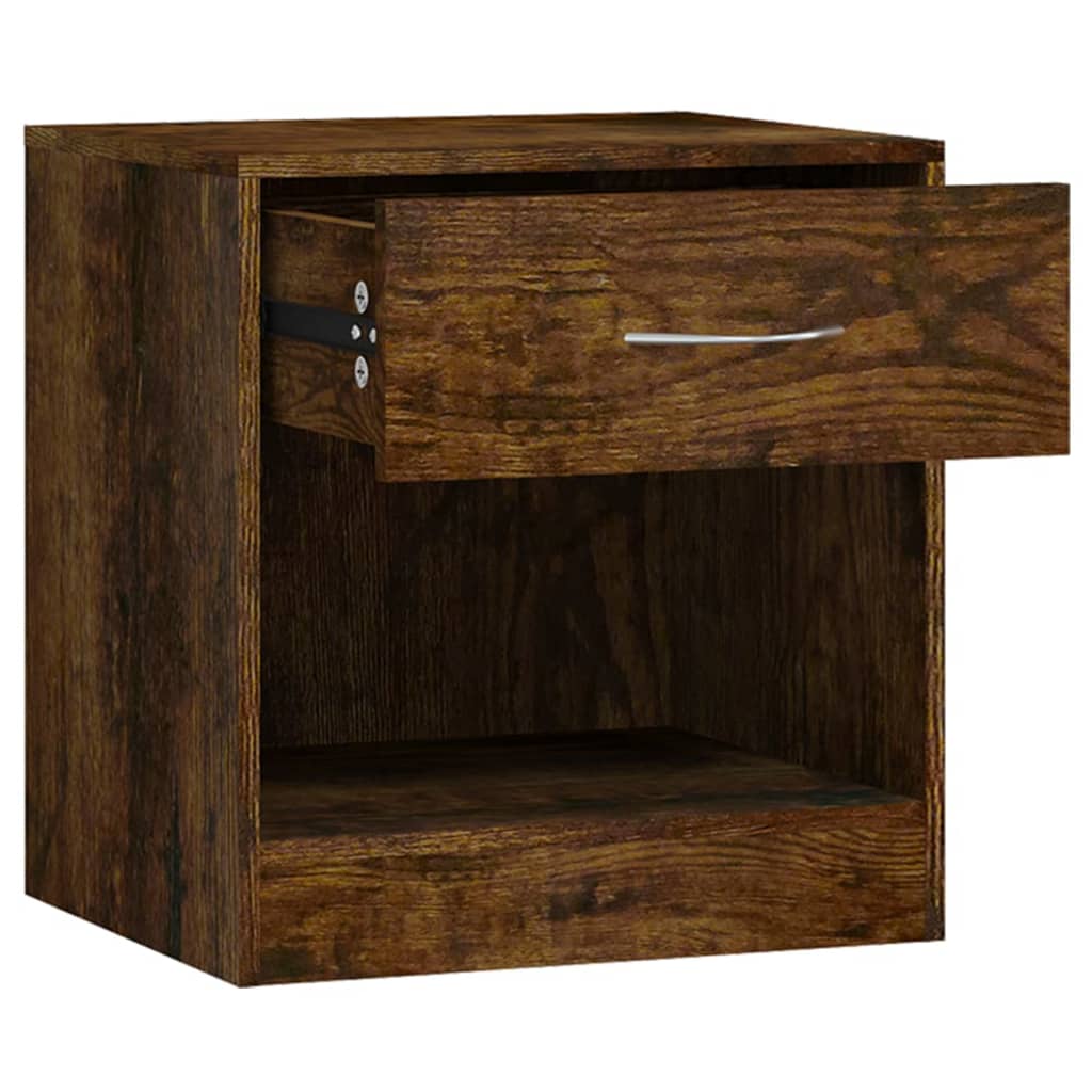 Comodini 2pz con Cassetto Rovere Fumo | homemem39