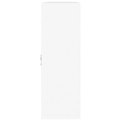 Scaffale a Muro 8 Scomparti Bianco Lucido