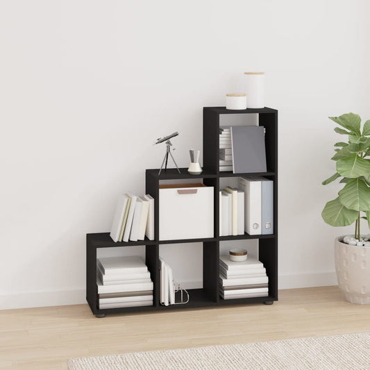 Libreria a Scala Nera 107 cm in Legno Multistrato | homemem39