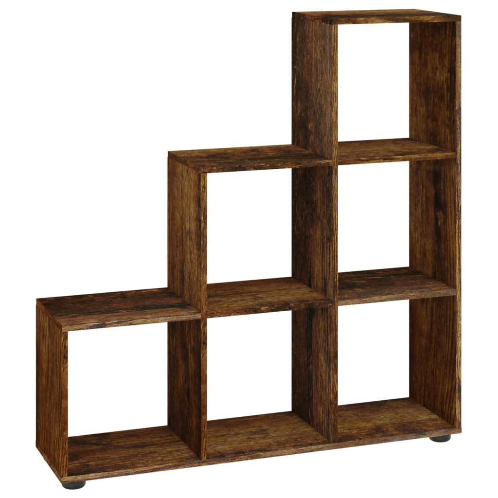 Libreria a Scala Rovere Fumo 107 cm in Legno Multistrato | homemem39