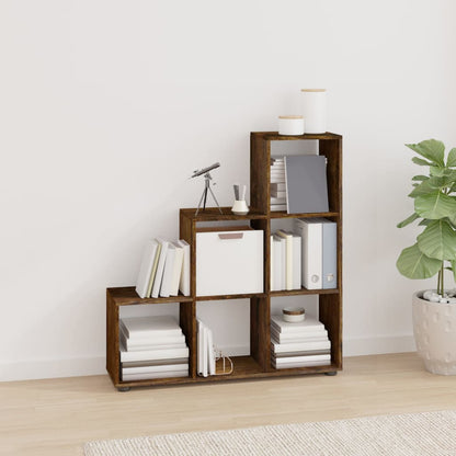 Libreria a Scala Rovere Fumo 107 cm in Legno Multistrato | homemem39