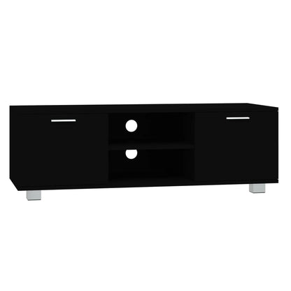 Mobile Porta TV Nero 120x40,5x35 cm in Legno Multistrato